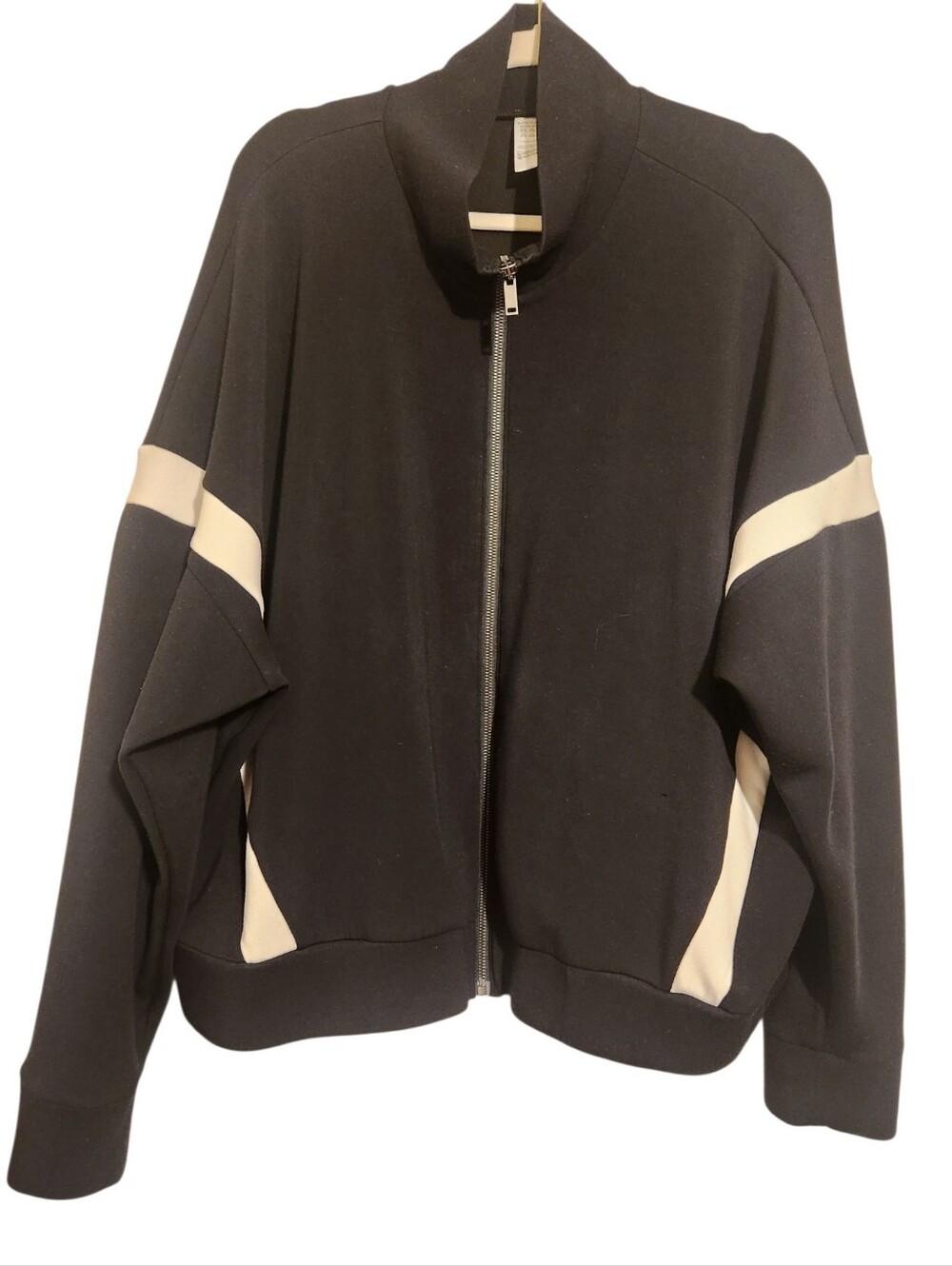SPANX | Women's Air Essentials Black V-Neck Full Zipper Light Jacket (Size 3X)